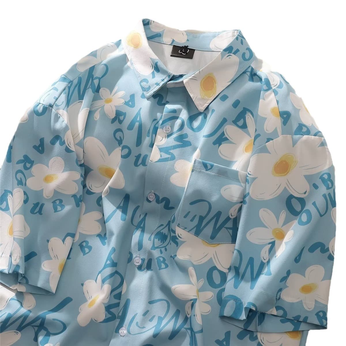 Гавайская цветочная рубашка мужская с короткими рукавами ледяной шелк прилив пляжная рубашка летняя тонкая свободная куртка...