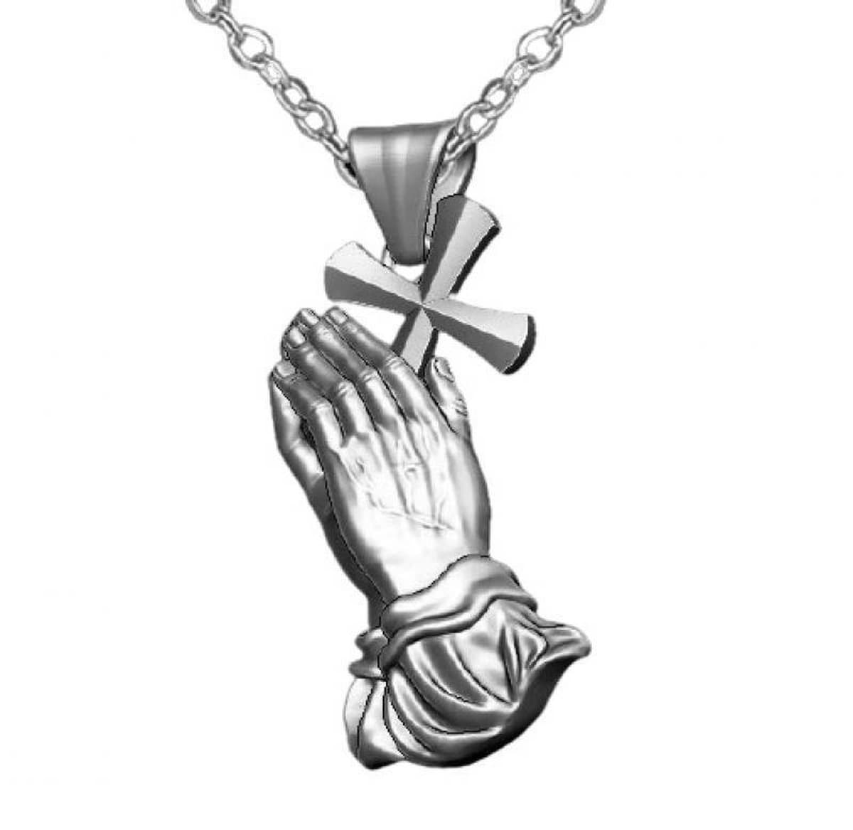 Желаю трансграничного нового европейского и американского религиозного молитвенного жеста крест металлическое ожерелье...