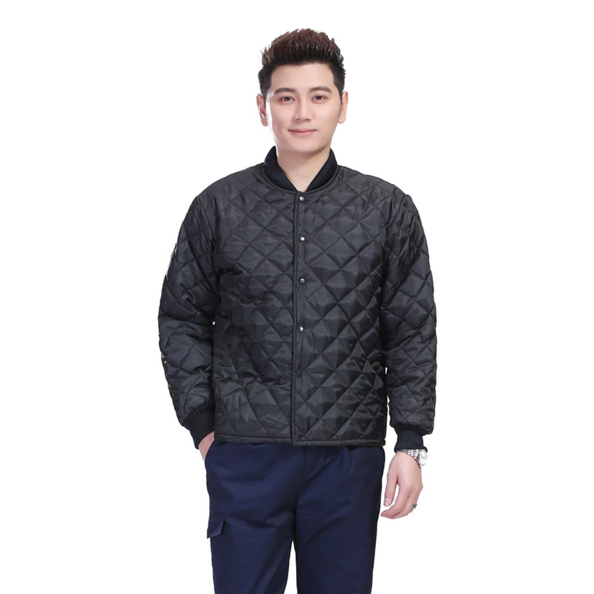 Зимняя теплая рабочая одежда хлопковый жилет утолщенный шелк хлопковая подсветка Светоотражающая полоса одежда для охраны...