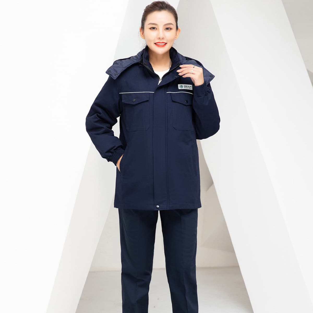 Зимняя Рабочая одежда из чистого хлопка National Grid Мужская утепленная холодостойкая куртка с хлопковой подкладкой...