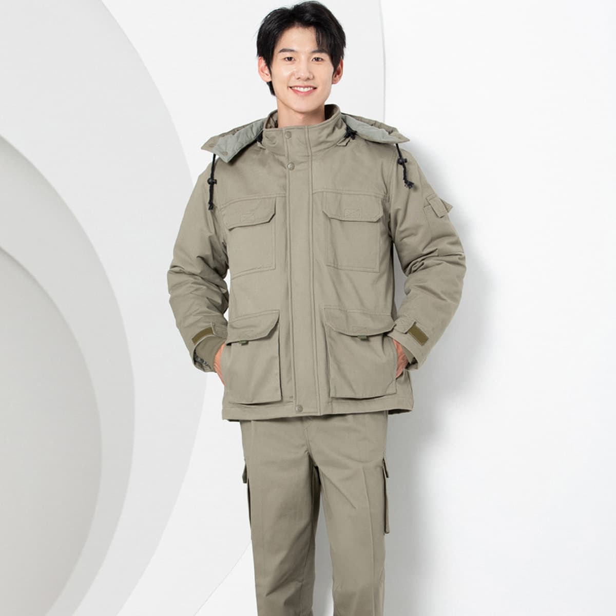 Зимняя Рабочая одежда из чистого хлопка National Grid Мужская утепленная холодостойкая куртка с хлопковой подкладкой...