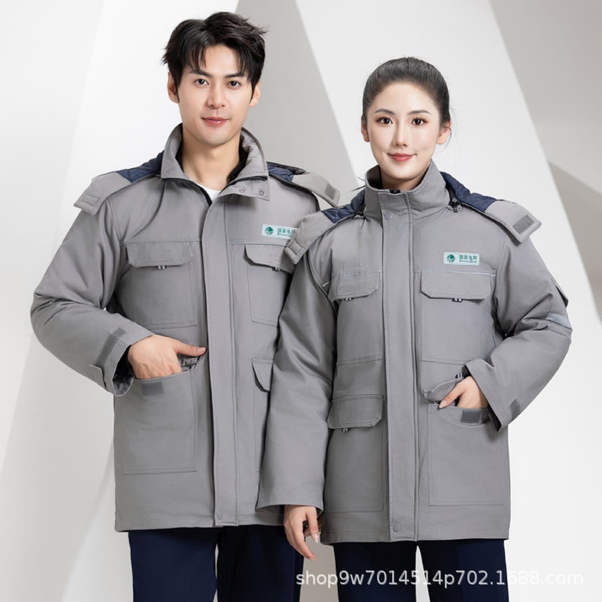 Зимняя Рабочая одежда из чистого хлопка National Grid Мужская утепленная холодостойкая куртка с хлопковой подкладкой...