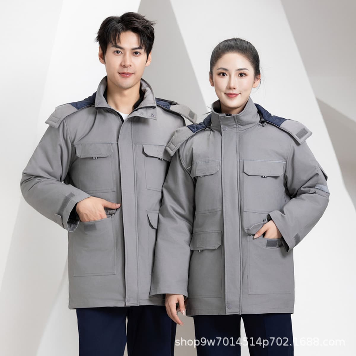 Зимняя Рабочая одежда из чистого хлопка National Grid Мужская утепленная холодостойкая куртка с хлопковой подкладкой...