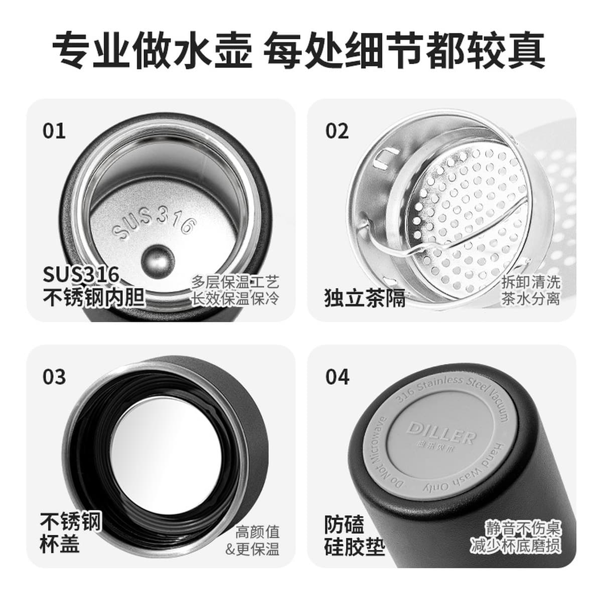 Повседневная термокружка малой емкости с индивидуальным логотипом, портативная кружка из нержавеющей стали 316,...