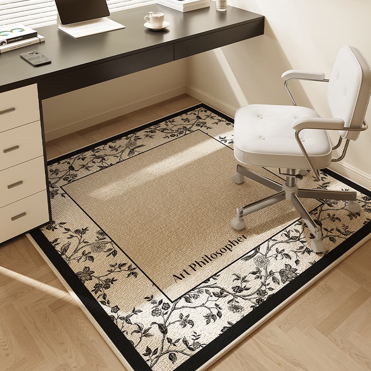 2024 новый стиль квадратная гостиная офисная комната компьютерный стул ковер спальня коврик утолщение