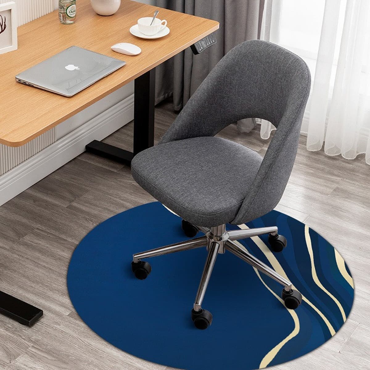 Круглый коврик для пола под компьютерное кресло, для спальни, гостиной, дивана, офиса, кабинета, коврик для ног из...