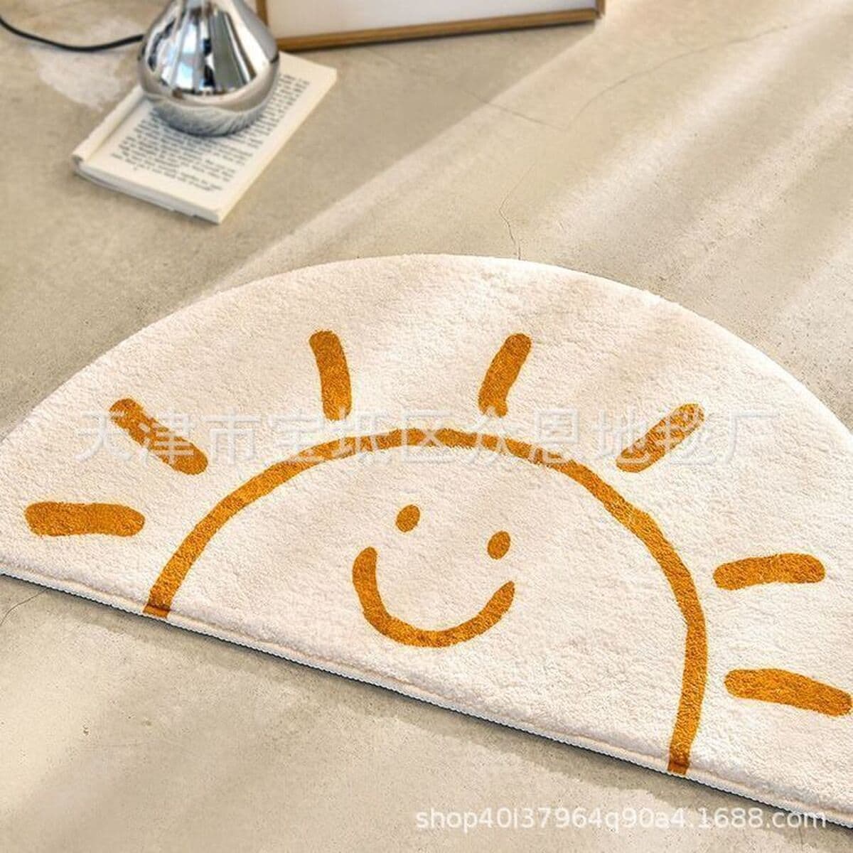Коврик со смайликом и цветком для туалета и ванной комнаты впитывающий Противоскользящий коврик для гостиной диван...