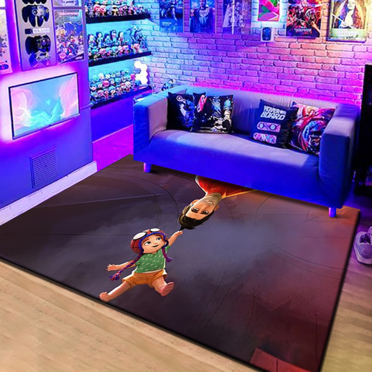 Ковер Amazon Spider-Man Across the Universe для гостиной, спальни, грязеотталкивающий, износостойкий напольный коврик,...