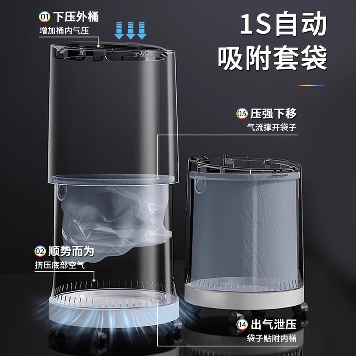 Мусорное ведро для домашнего использования, новая модель 2025 года, гостиная, роскошный туалет высокого класса, ванная...