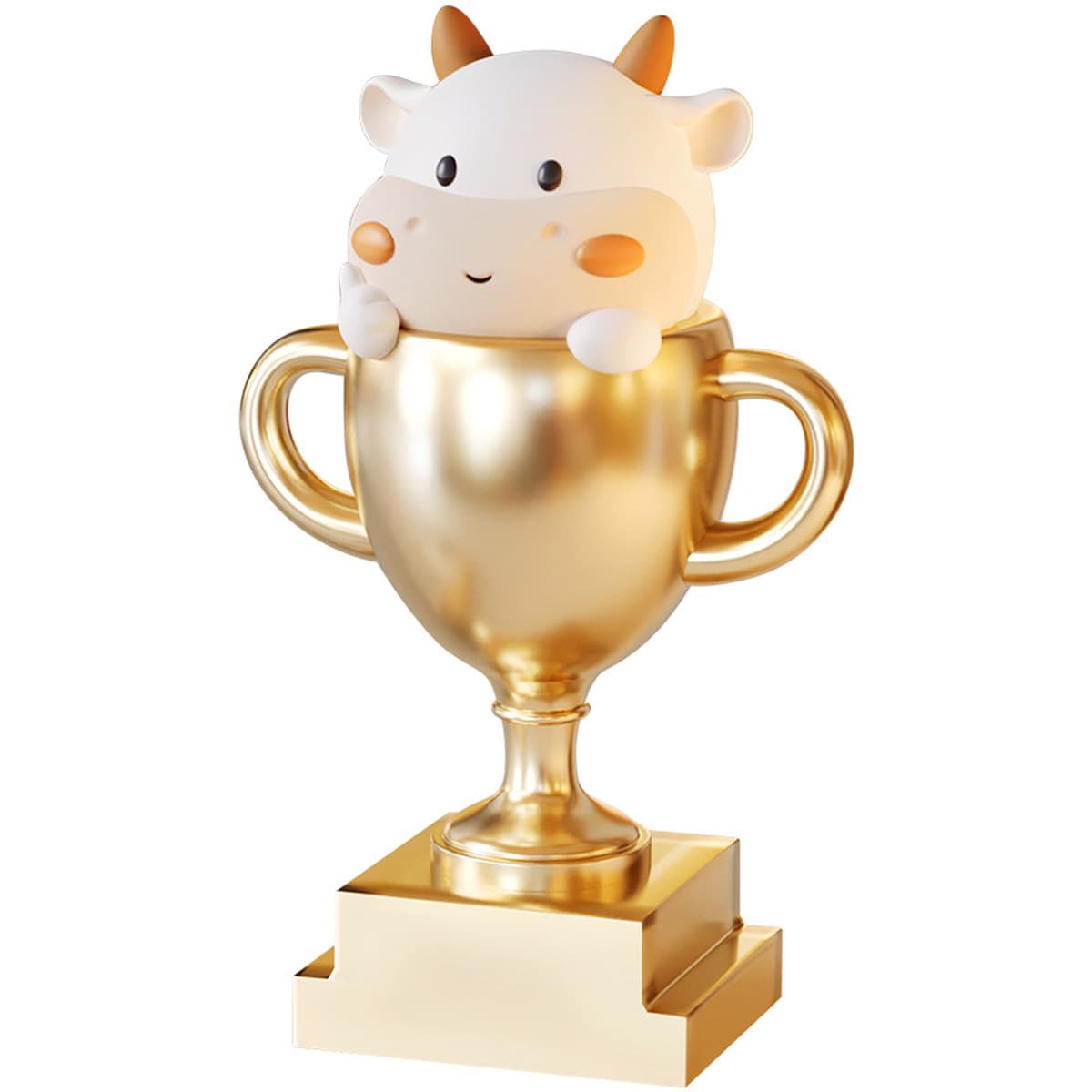 Милая кружка в форме коровы для украшения офисного стола, подарок на праздник в детском саду, гравированный трофей ко Дню...