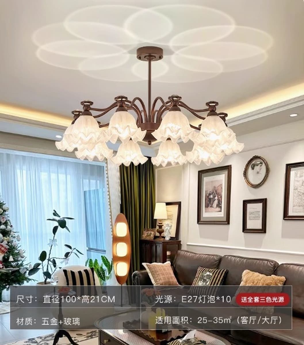 Люстра во французском стиле для гостиной, высококлассная модная популярная модель, основной светильник для холла, лампа для...