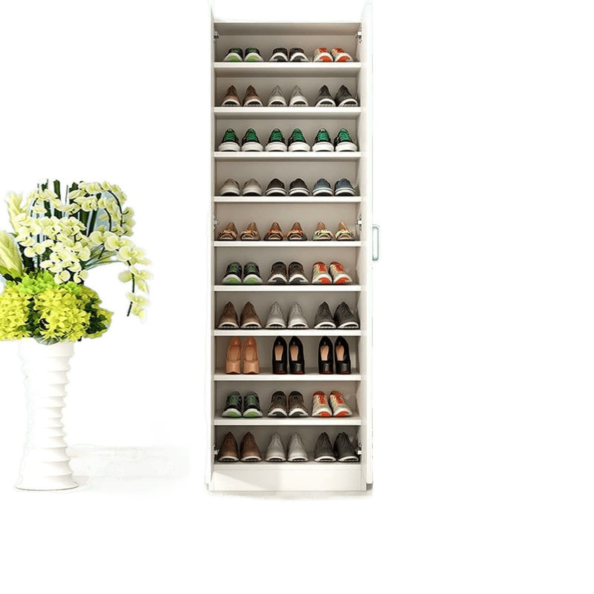 Полка для обуви пылезащитный шкаф для обуви шкаф для хранения балкон фойе многослойный большой вместительный деревянный...