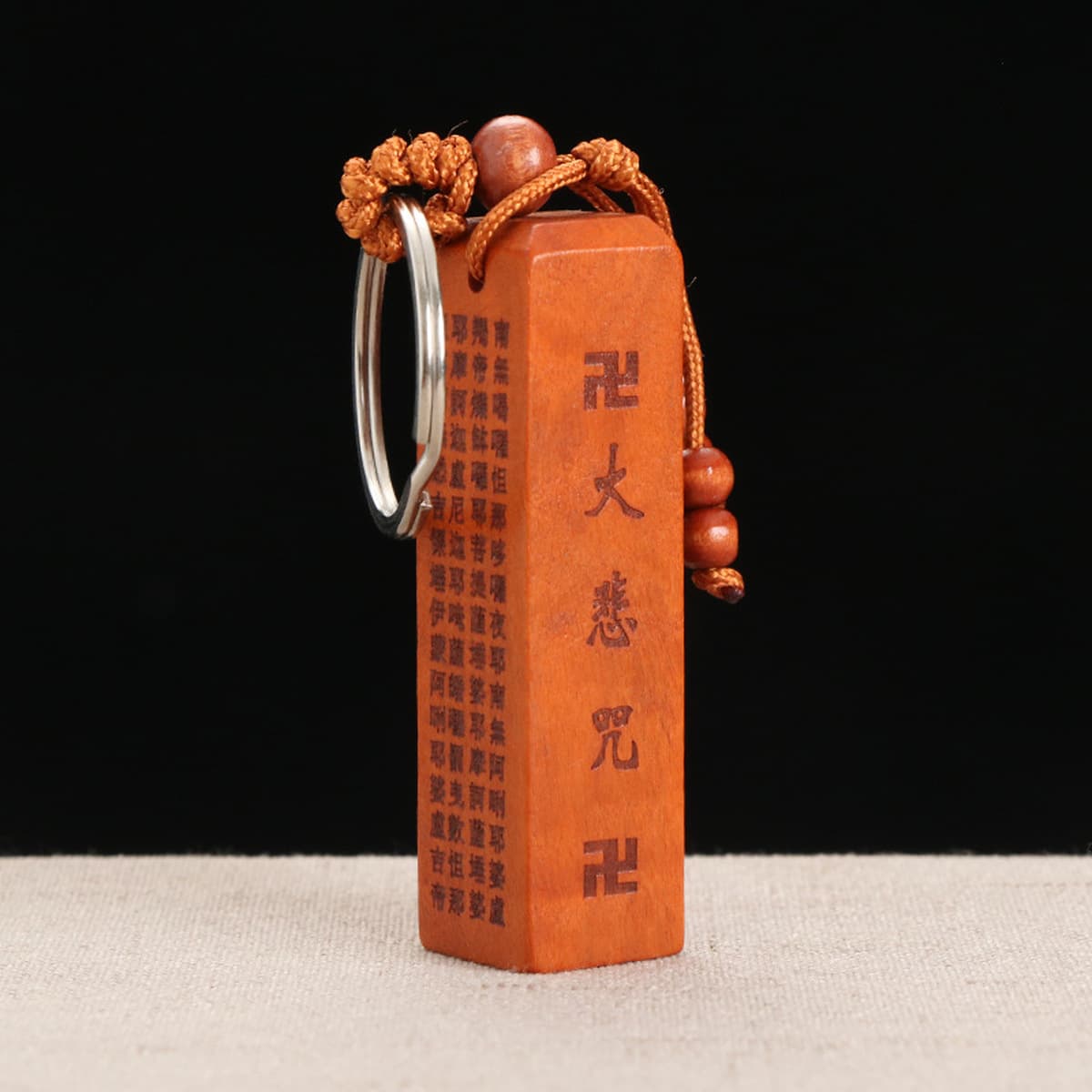 Заводская поставка персикового дерева благоприятная Сутра Великая печаль мантра Сутра трехмерная резьба квадратный круглый...