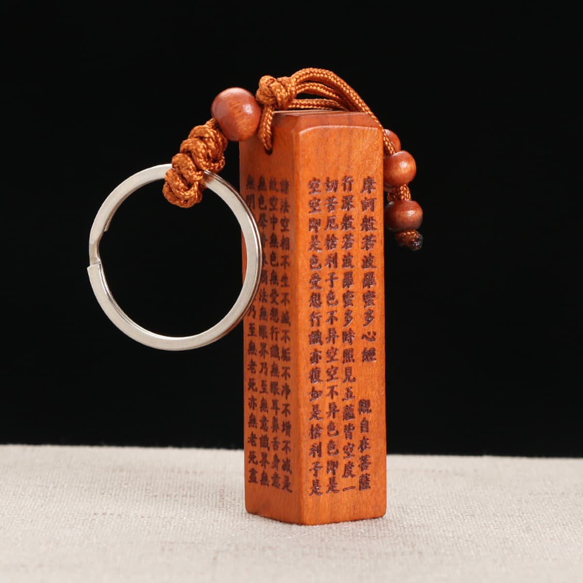 Заводская поставка персикового дерева благоприятная Сутра Великая печаль мантра Сутра трехмерная резьба квадратный круглый...