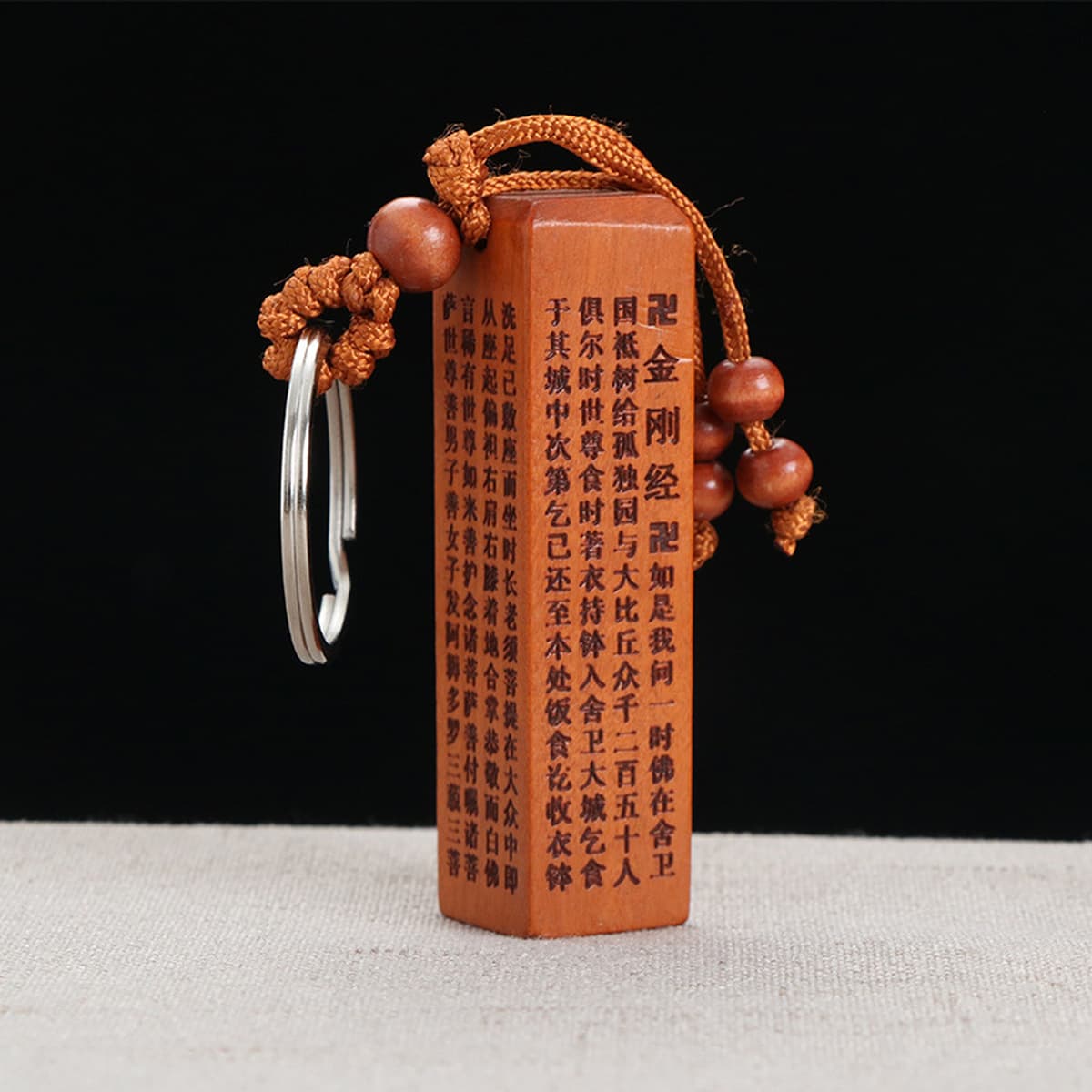 Заводская поставка персикового дерева благоприятная Сутра Великая печаль мантра Сутра трехмерная резьба квадратный круглый...