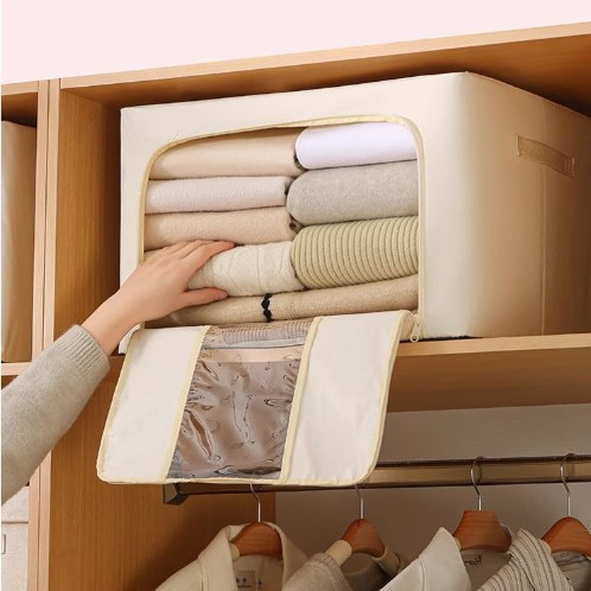 Органайзер для хранения из ткани Оксфорд, утолщенный, большой емкости, для одеял и одежды, решение для хранения в домашнем...