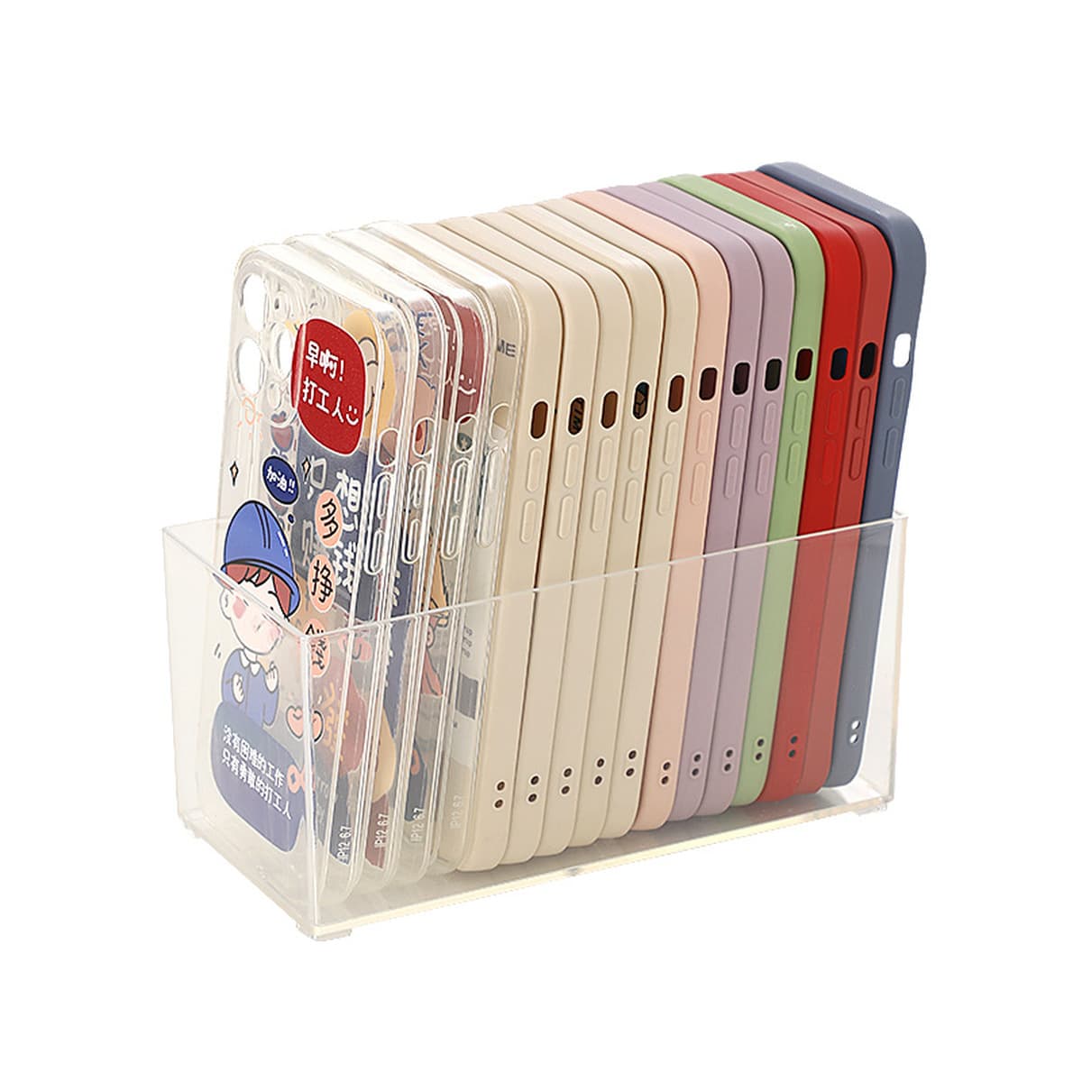 Настольный ящик для хранения канцелярских принадлежностей в студенческом общежитии Штабелируемый прямоугольный ящик для...