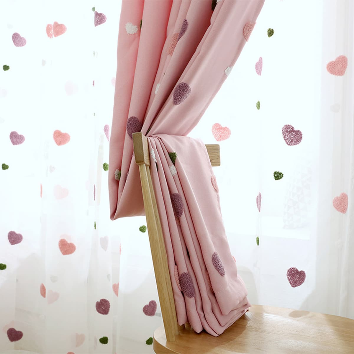 Оптовая продажа китайских минималистских современных штор оконные окна Принцесса комната розовая гостиная спальня эркер...