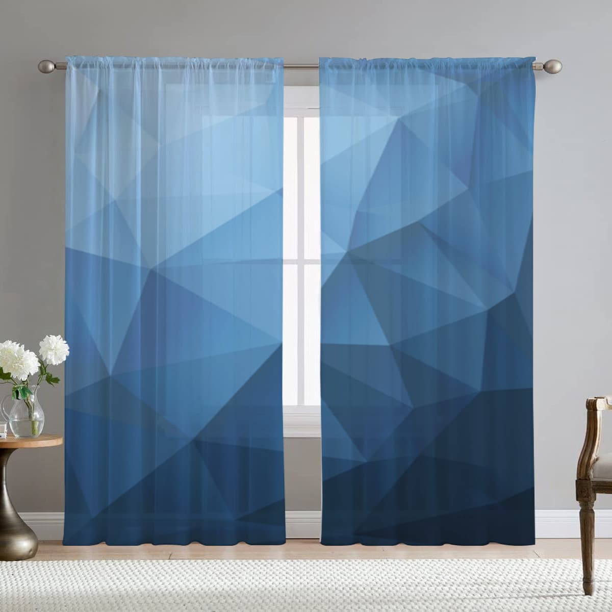 Современная простая марлевая занавеска градиентный цвет оконный экран трансграничная электронная коммерция украшение дома...