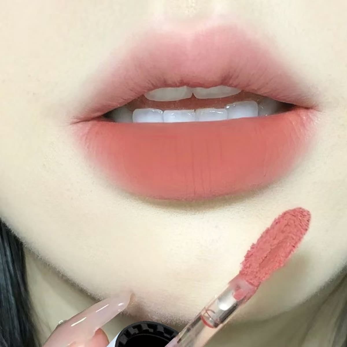 Нежная обнаженная губная глазурь! Молочный крем матовый матовый губы