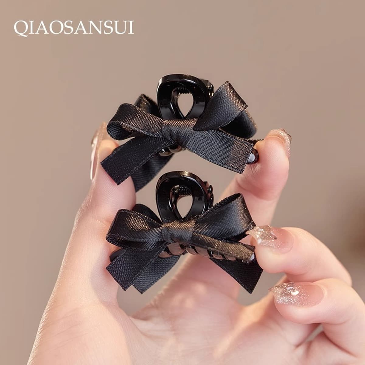 Изысканный мини-зажим с бантом для женщин, новинка 2025 года, высококачественный боковой зажим для челки, аксессуары для...