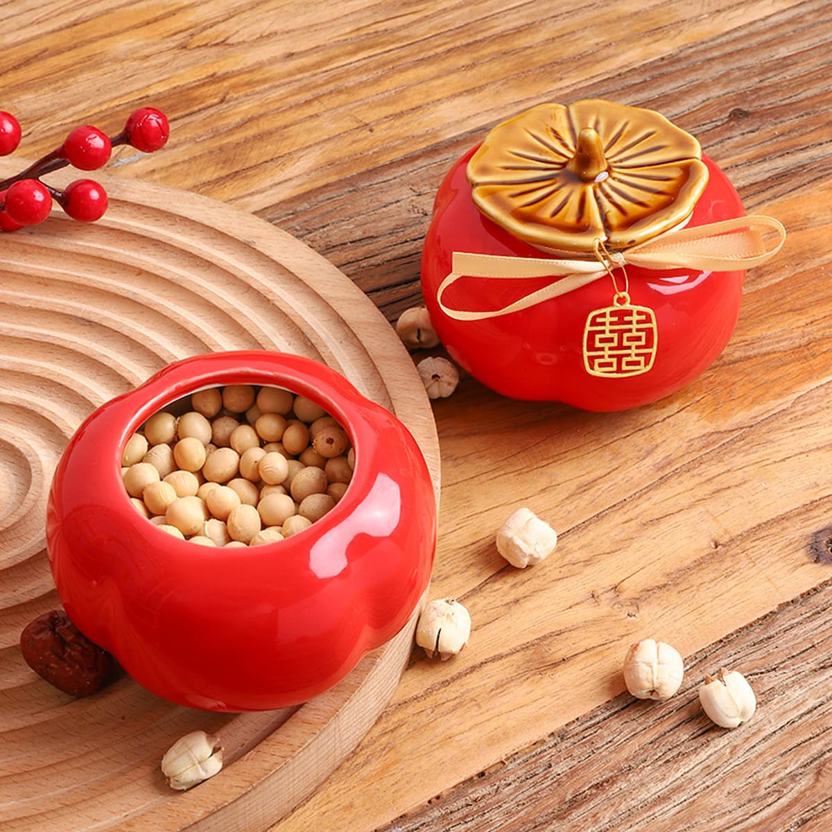 Свадебные конфеты коробка хурмы чайная банка хурмы