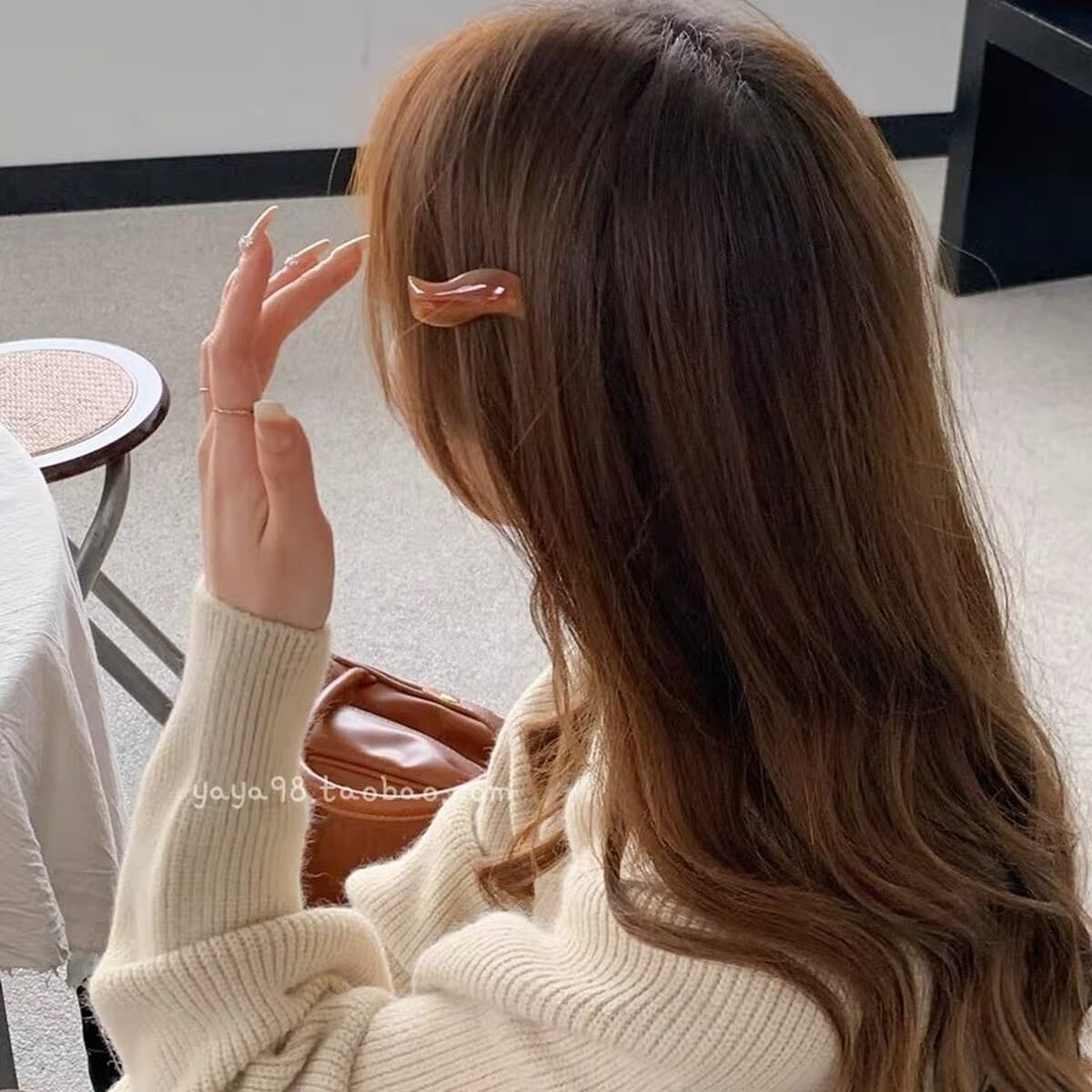 Высококачественный зажим с волнистыми краями ~ Корейский французский зажим «утконос» золотого стандарта, зажим для челки,...