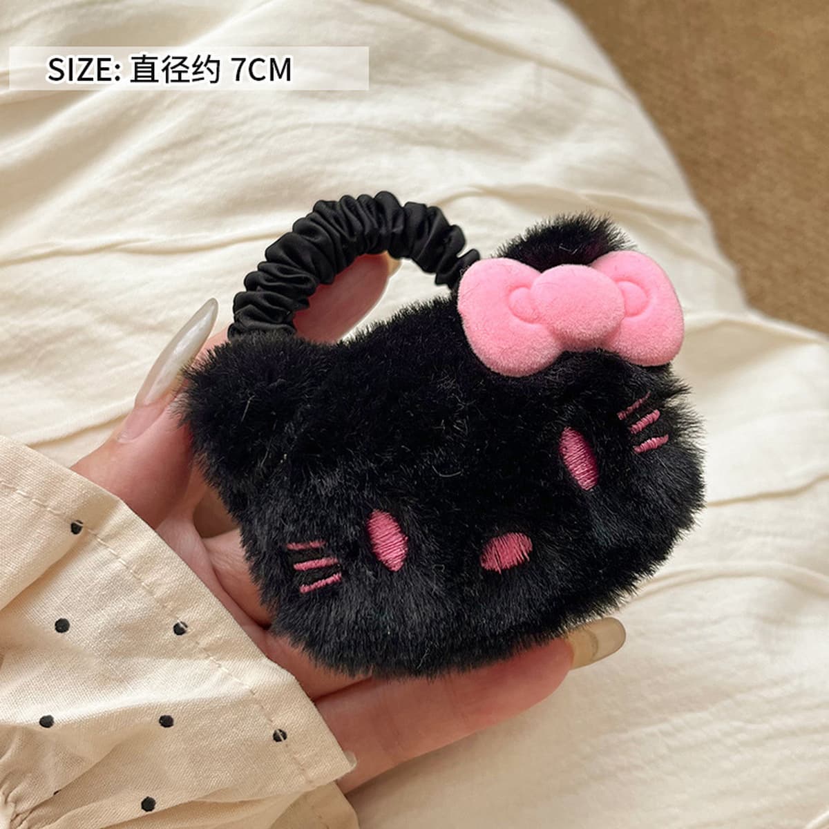 Корейский премиум-смысл двухсторонний Kt бант плюшевый захват мультфильм милый акула зажим сзади