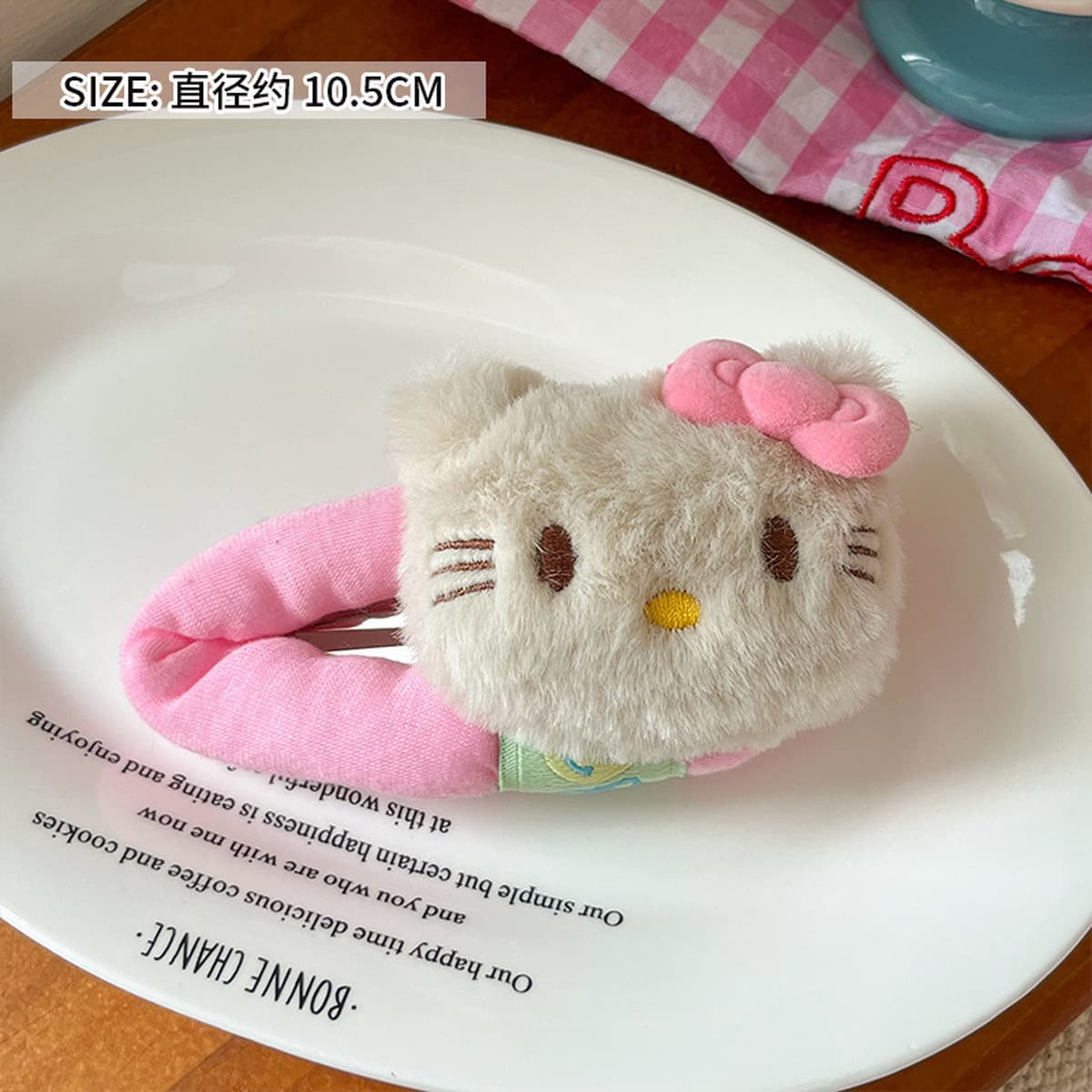 Корейский премиум-смысл двухсторонний Kt бант плюшевый захват мультфильм милый акула зажим сзади