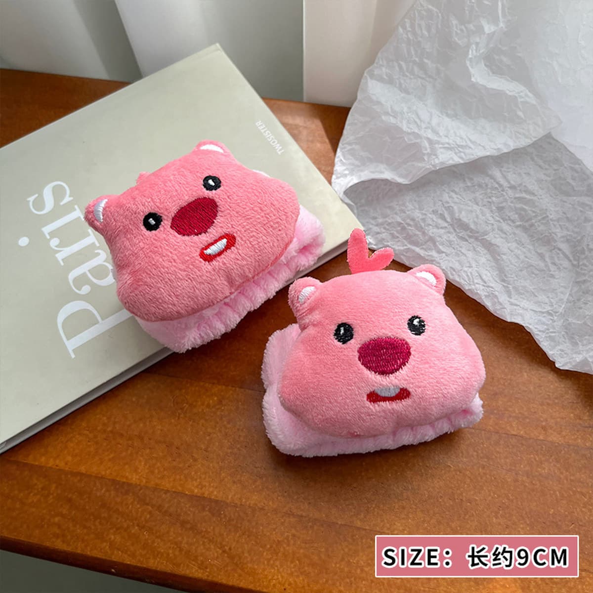 Корейский премиум-смысл двухсторонний Kt бант плюшевый захват мультфильм милый акула зажим сзади