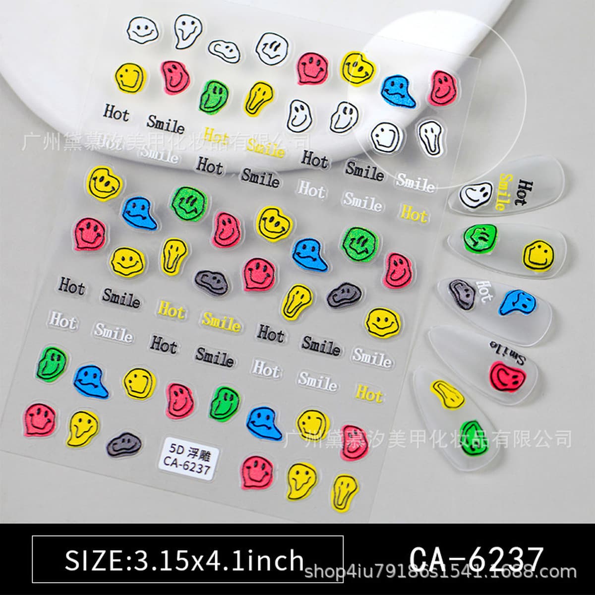 Детские мультяшные 5d наклейки для дизайна ногтей, красивые милые маленькие животные, рельефные наклейки для ногтей «сделай...