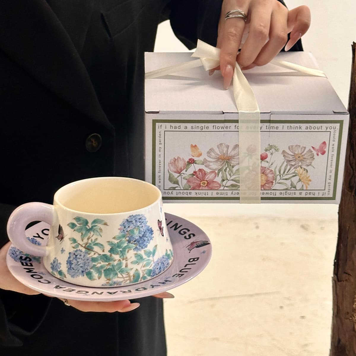 Подарок на день рождения для девочек, набор высококачественных кофейных чашек, изысканная керамическая чашка для напитков,...