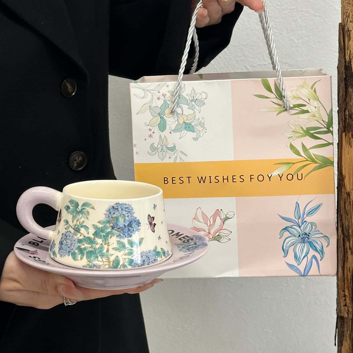 Подарок на день рождения для девочек, набор высококачественных кофейных чашек, изысканная керамическая чашка для напитков,...