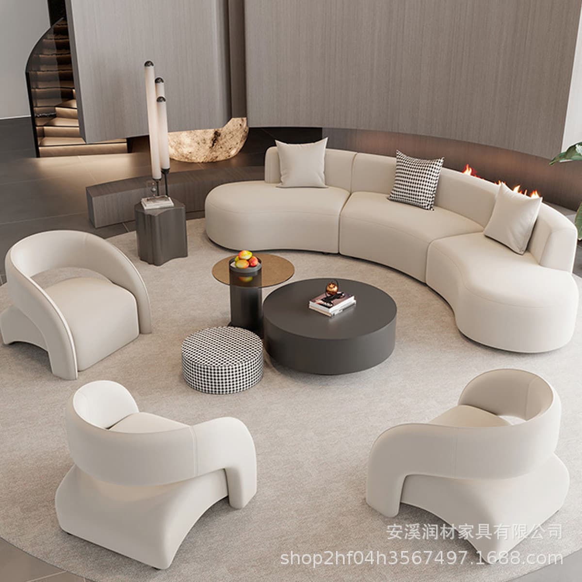 Простой тканевый диван, креативный изогнутый диван для салона красоты, гостиничного лобби, ресепшн, переговорный диван,...