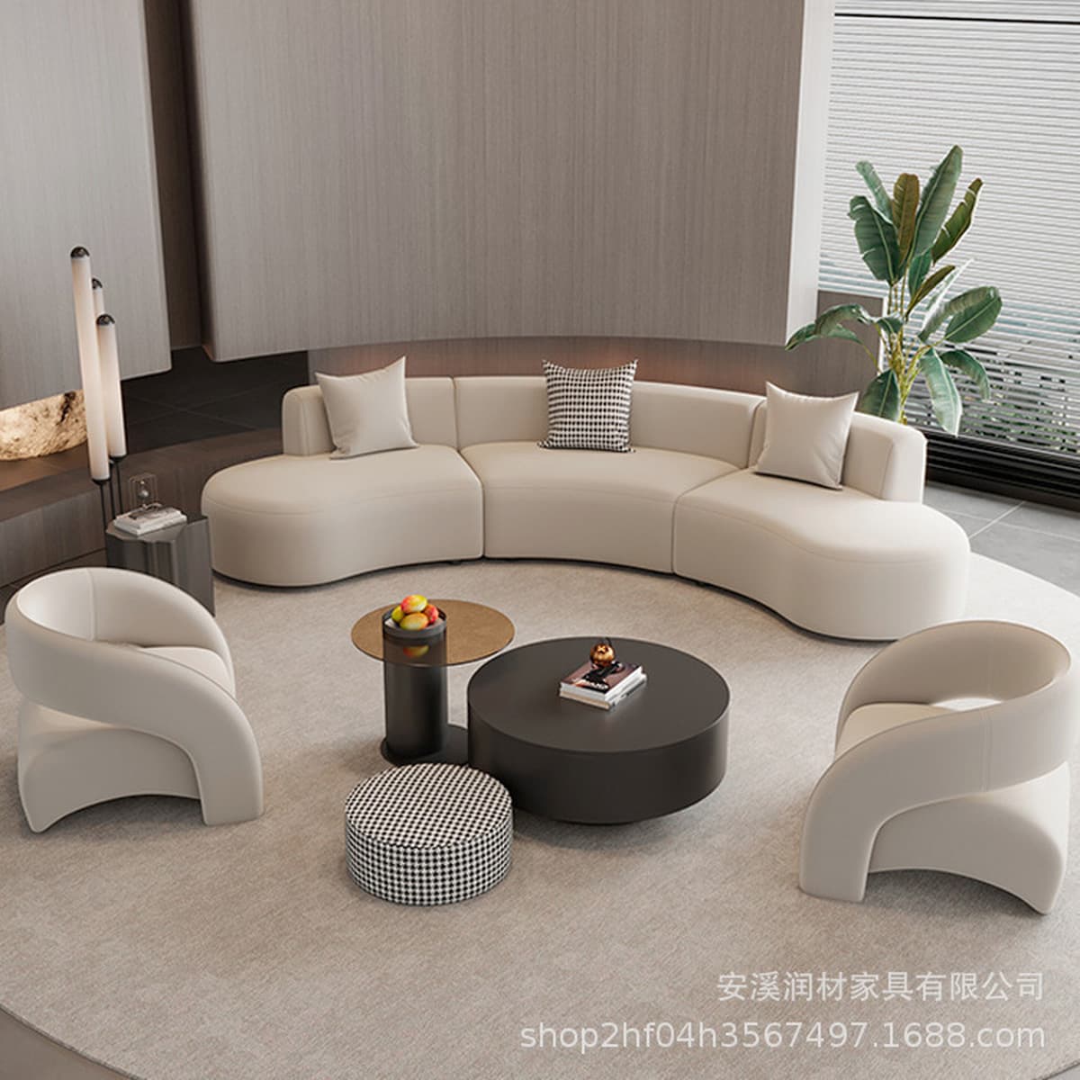 Простой тканевый диван, креативный изогнутый диван для салона красоты, гостиничного лобби, ресепшн, переговорный диван,...