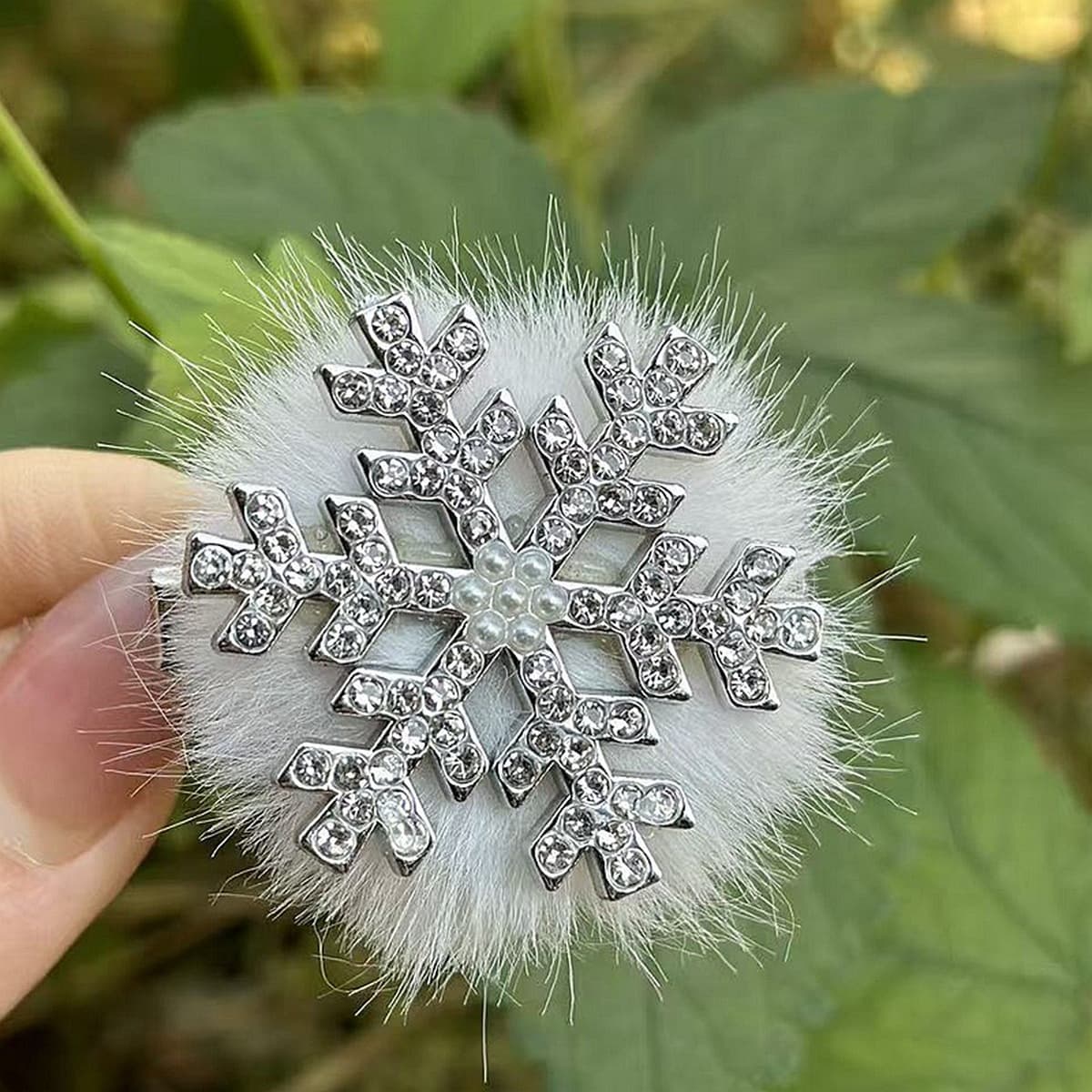 Ультра-флеш-стразы жемчуг снежинки утят с высоким лицом на Рождество нежные милые прически