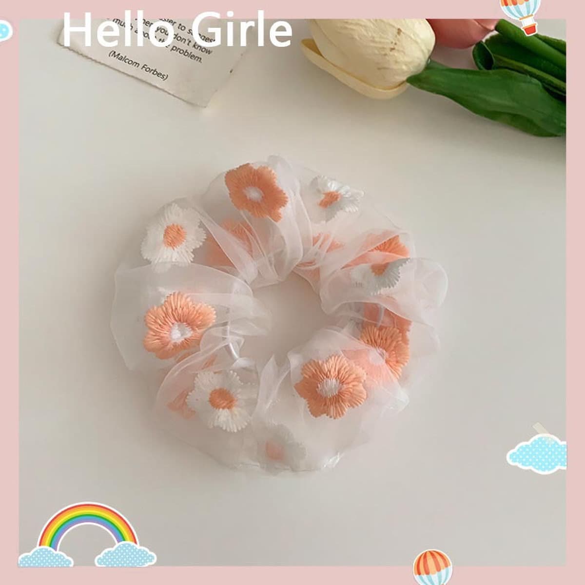 Круг для волос толстой кишки женский корейский европейский вуаль жирный кишечник аксессуары для волос