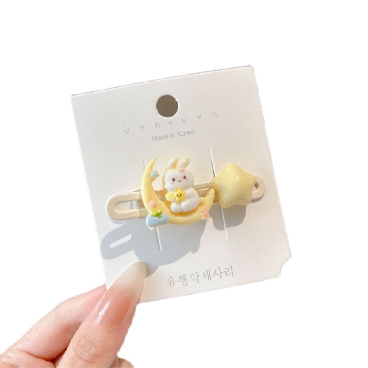 Милая кремовая заколка для волос с допамином, высококачественная заколка для челки, стильная заколка для студенческой челки,...