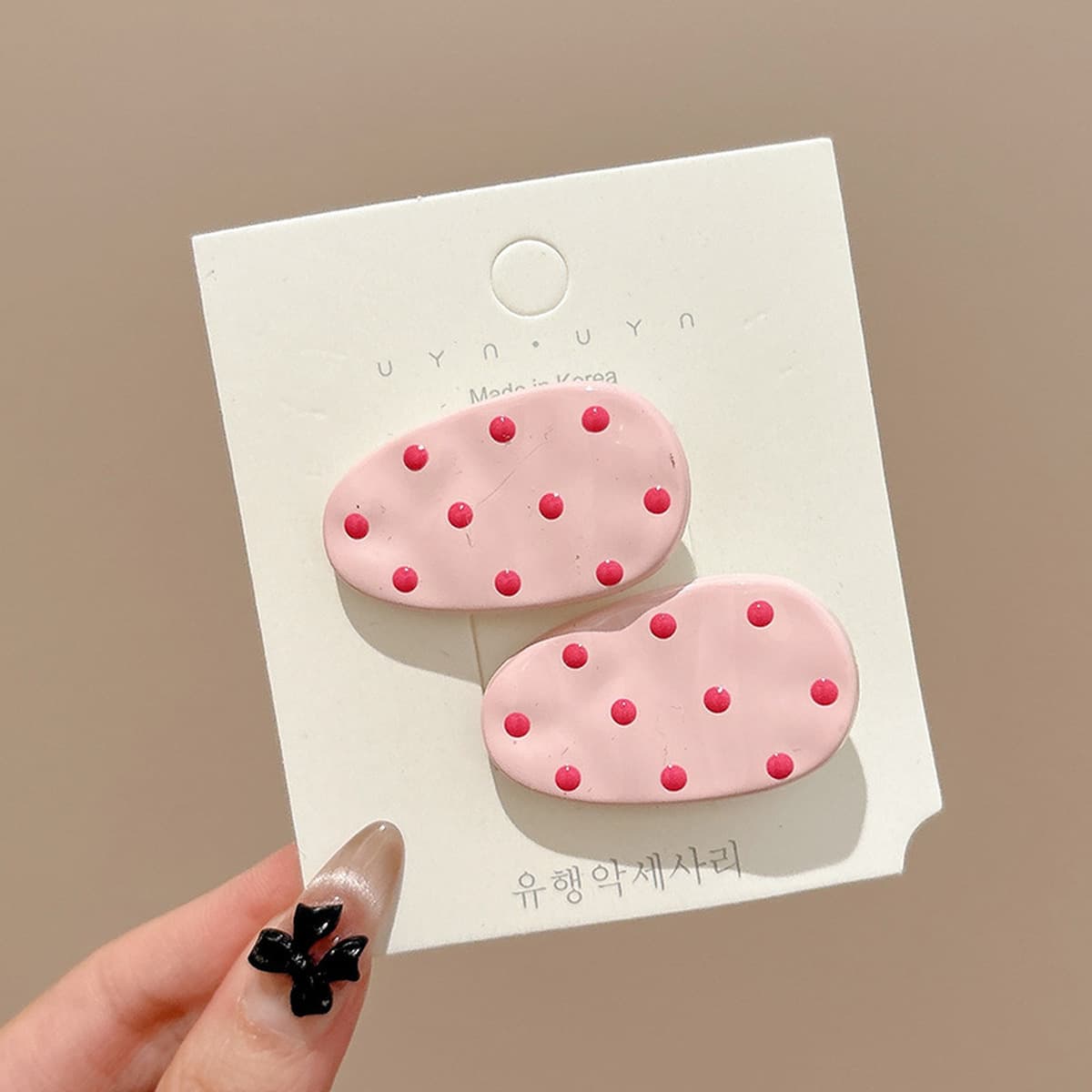 Милая кремовая заколка для волос с допамином, высококачественная заколка для челки, стильная заколка для студенческой челки,...