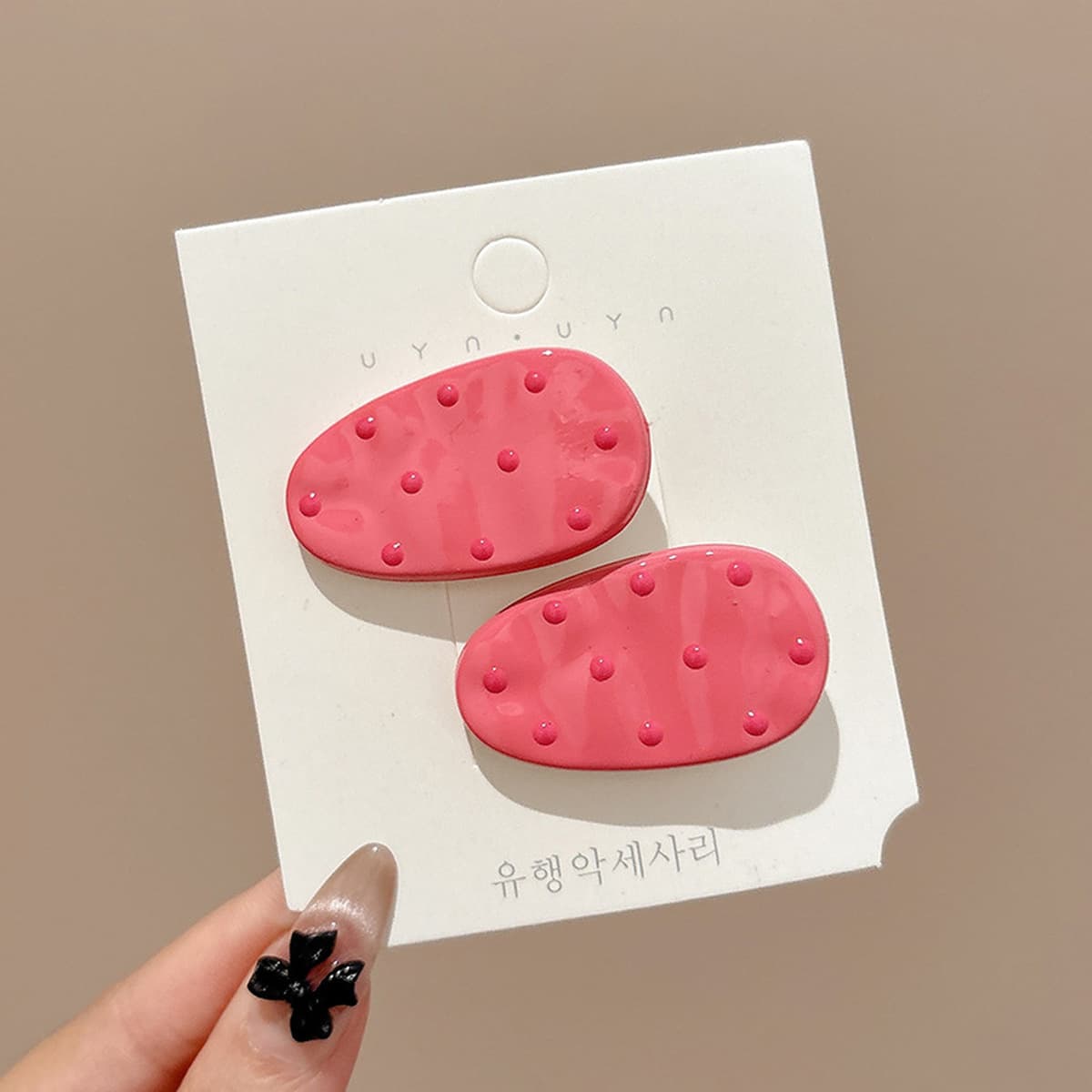 Милая кремовая заколка для волос с допамином, высококачественная заколка для челки, стильная заколка для студенческой челки,...