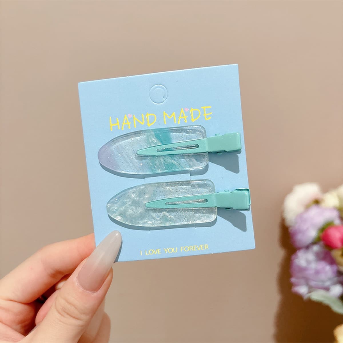 Милая кремовая заколка для волос с допамином, высококачественная заколка для челки, стильная заколка для студенческой челки,...