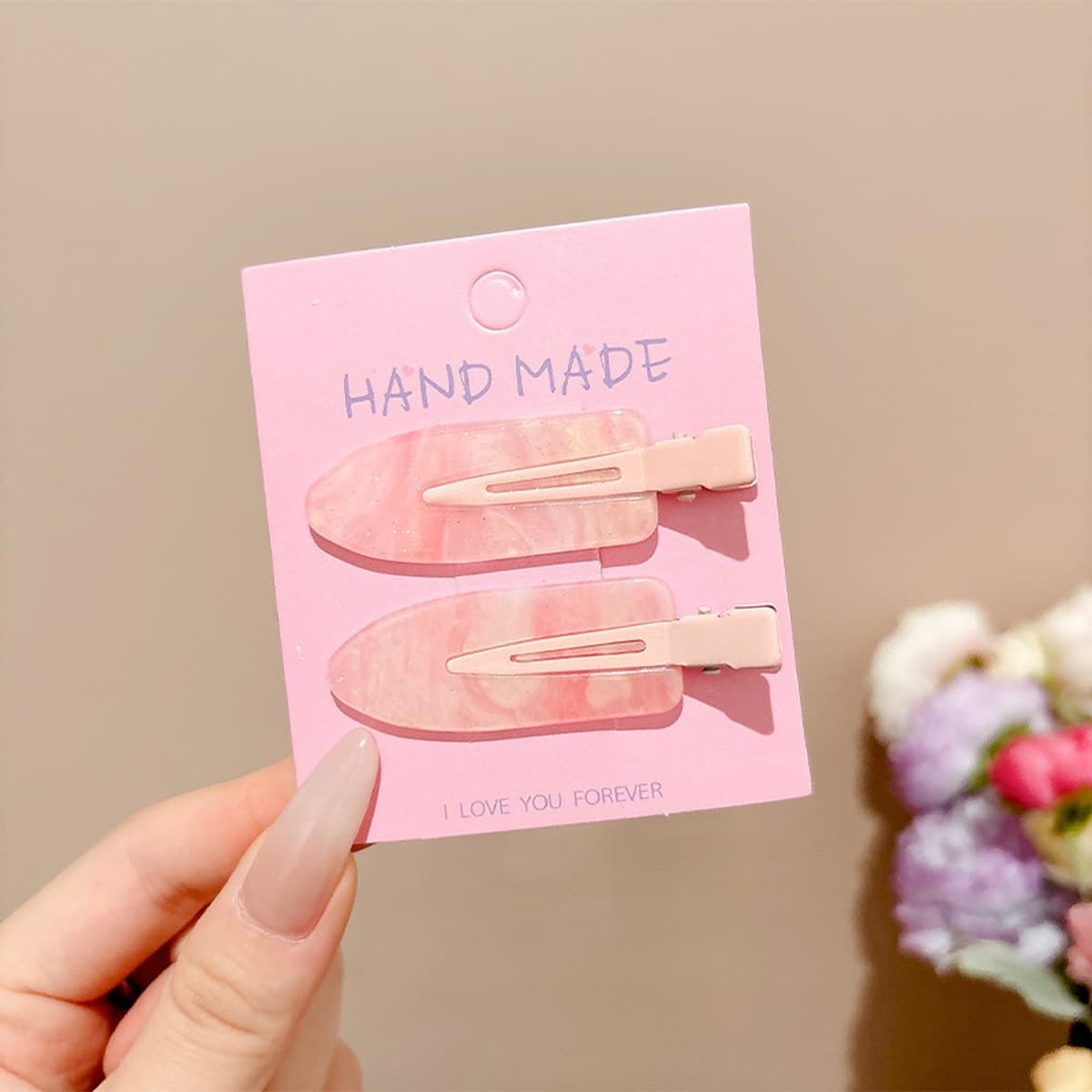 Милая кремовая заколка для волос с допамином, высококачественная заколка для челки, стильная заколка для студенческой челки,...