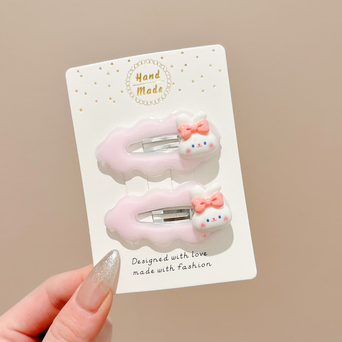 Милая кремовая заколка для волос с допамином, высококачественная заколка для челки, стильная заколка для студенческой челки,...