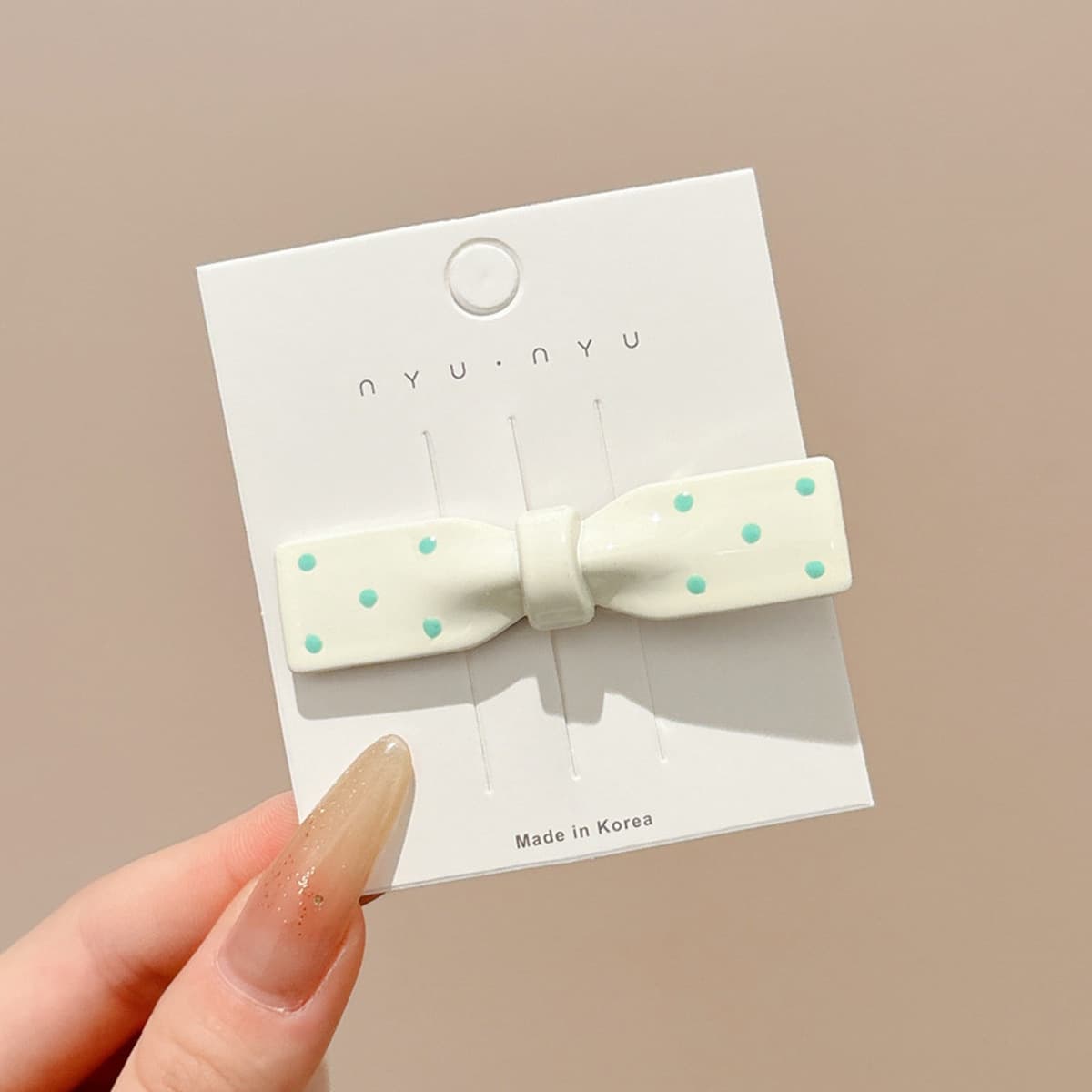 Милая кремовая заколка для волос с допамином, высококачественная заколка для челки, стильная заколка для студенческой челки,...