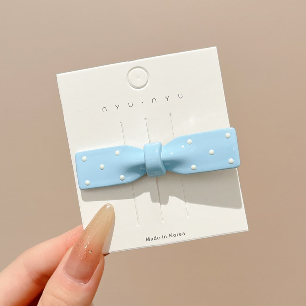 Милая кремовая заколка для волос с допамином, высококачественная заколка для челки, стильная заколка для студенческой челки,...