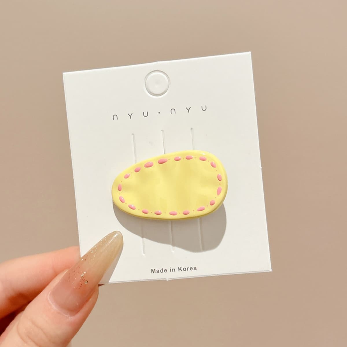 Милая кремовая заколка для волос с допамином, высококачественная заколка для челки, стильная заколка для студенческой челки,...