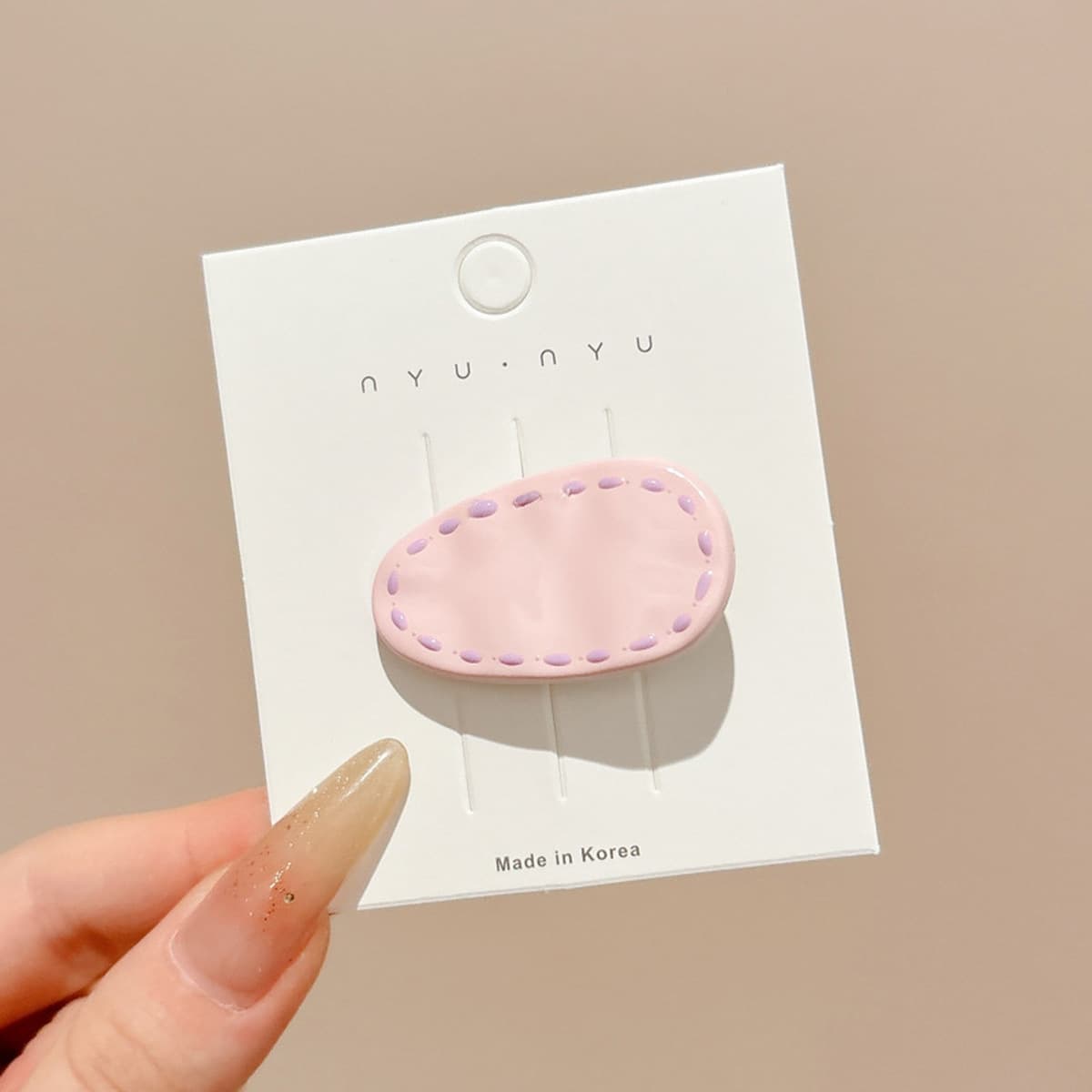 Милая кремовая заколка для волос с допамином, высококачественная заколка для челки, стильная заколка для студенческой челки,...