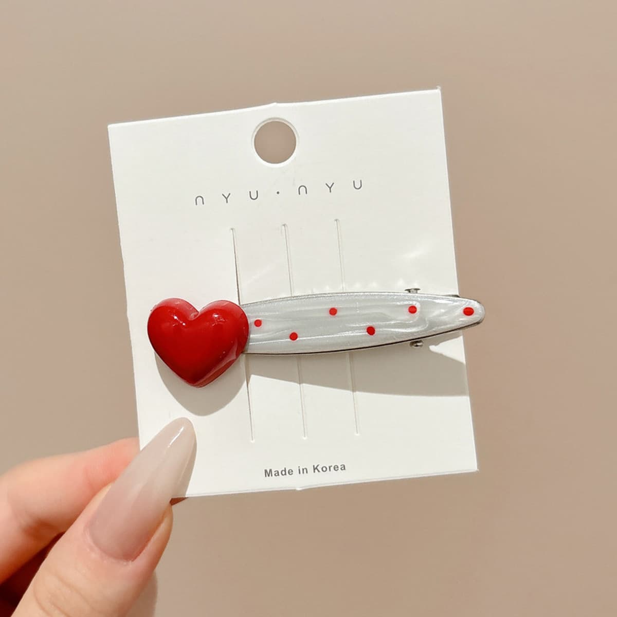 Милая кремовая заколка для волос с допамином, высококачественная заколка для челки, стильная заколка для студенческой челки,...