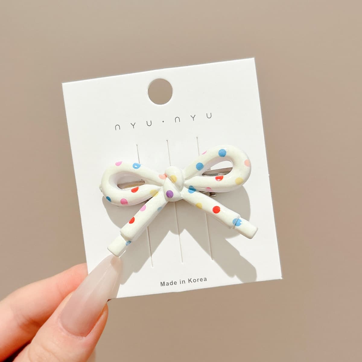 Милая кремовая заколка для волос с допамином, высококачественная заколка для челки, стильная заколка для студенческой челки,...