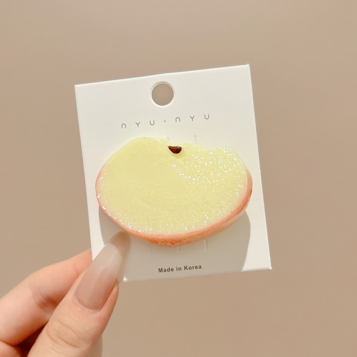 Милая кремовая заколка для волос с допамином, высококачественная заколка для челки, стильная заколка для студенческой челки,...